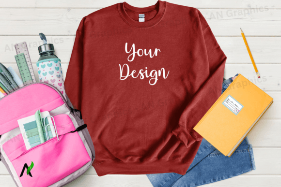 Back to School Gildan 18000 Mockup - 005