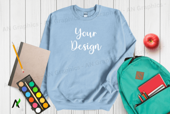Back to School Gildan 18000 Mockup - 018