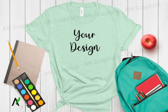Mastering T-Shirt Design with the Back to School Bella Canvas Mockup - 050